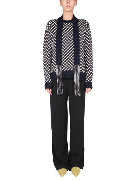 JIL SANDER Jacquard Crew Neck Sweater - Women