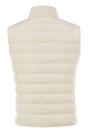 MONCLER Folding Padded Vest with High Collar - Women's Slim Fit