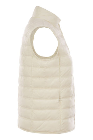 MONCLER Folding Padded Vest with High Collar - Women's Slim Fit