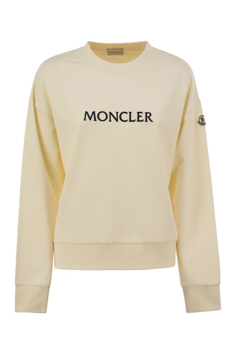 MONCLER Cotton Sweatshirt with Logo for Women - SS25 Collection