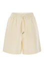 MONCLER Relaxed Fit Cotton Shorts with Logo Patch