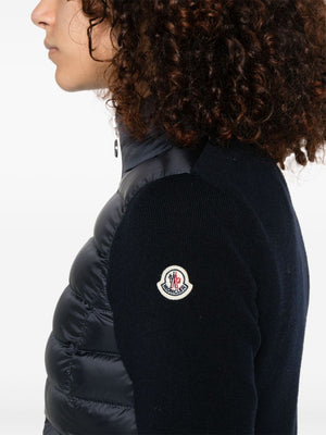 MONCLER Down Cardigan with Two-Way Zip Closure for Women