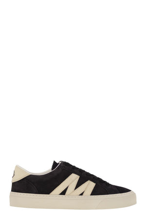 MONCLER Suede and Nubuck Leather Lace-Up Trainers