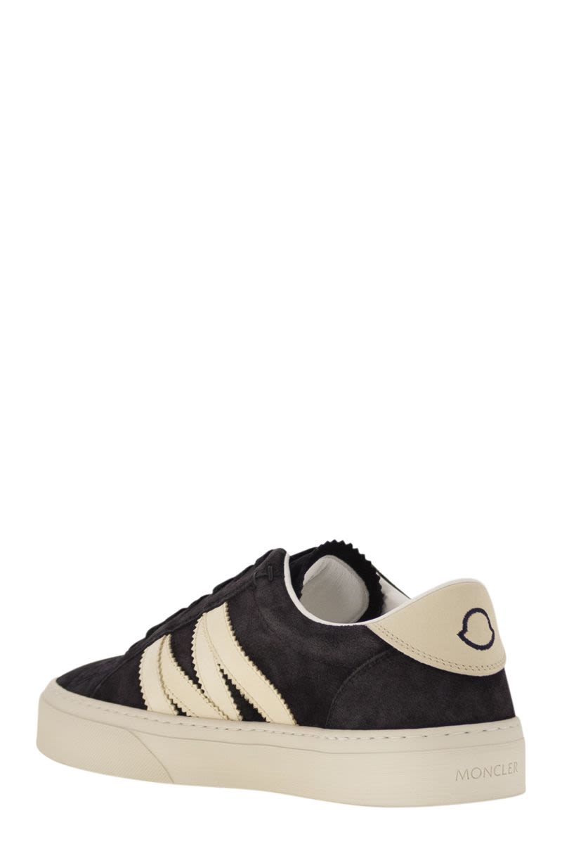 MONCLER Suede and Nubuck Leather Lace-Up Trainers