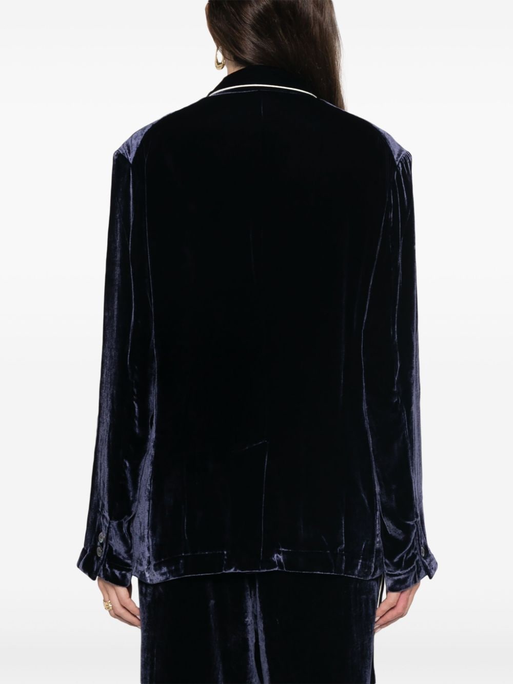 PIERRE LOUIS MASCIA Double-Breasted Velvet Jacket for Women