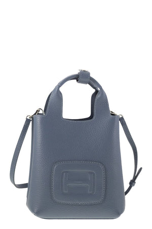 HOGAN Mini Shopping Tote Handbag with Embossed Logo