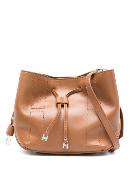 HOGAN Mini Leather Hobo Handbag