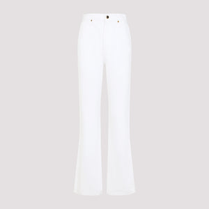 KHAITE Elevated White Denim Jeans for Women