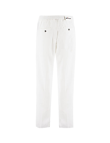 KITON Men's Tailored Trousers with Adjustable Waistband