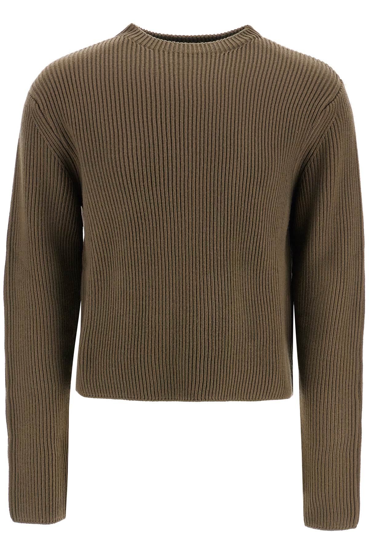 RIER Relaxed Fit Ribbed Wool Pullover Sweater - Size M