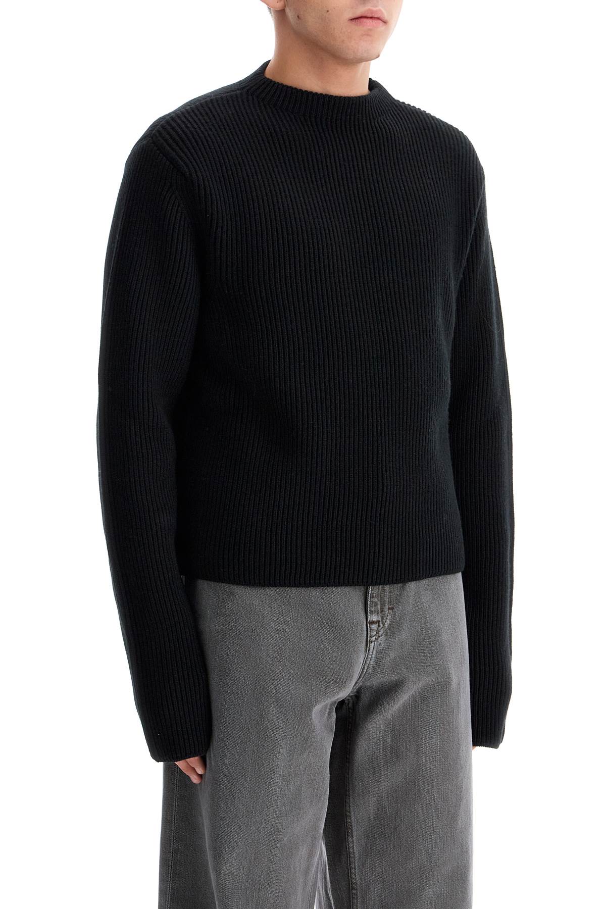 RIER Relaxed Fit Ribbed Wool Pullover Sweater - Size M