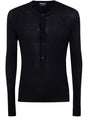 TOM FORD Men's Luxury Knit Henley Top