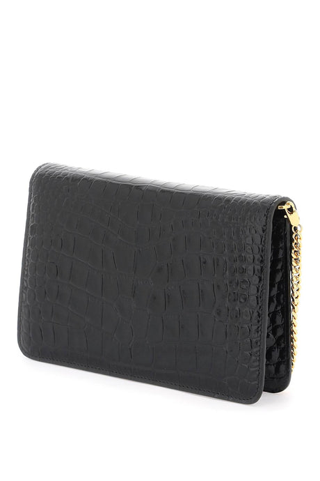 TOM FORD Mini Crocodile Print Shoulder Handbag