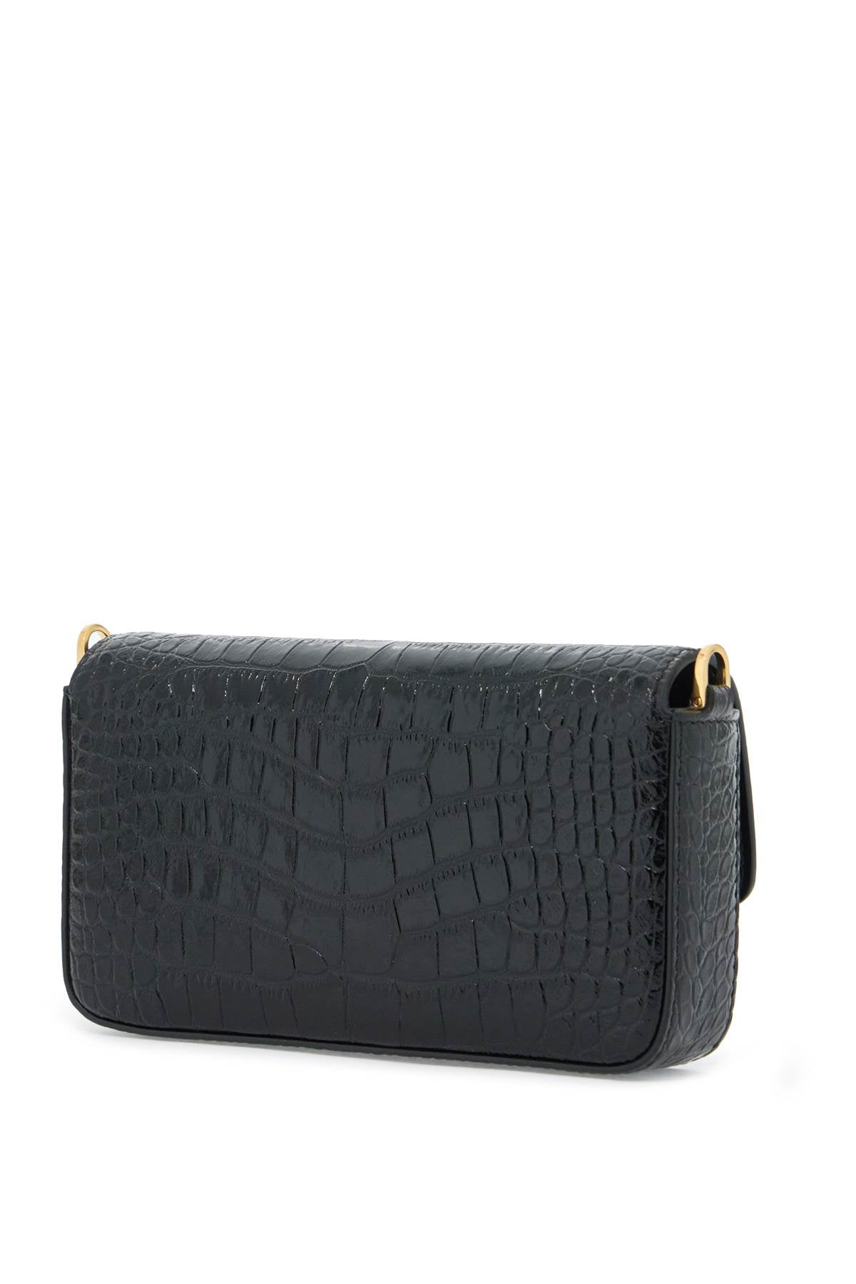 TOM FORD Mini Crocodile Print Leather Handbag