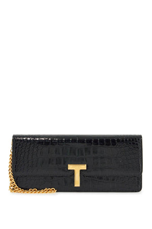 TOM FORD Mini Crocodile Effect Calfskin Clutch