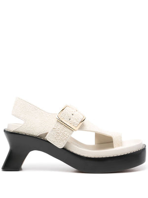 LOEWE Leather High Heel Sandals with Ankle Strap