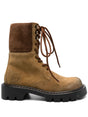 LOEWE Leather Combat Boots - Low Ridged Heel