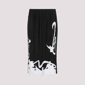 LANVIN Elegant Pleated Midi Skirt