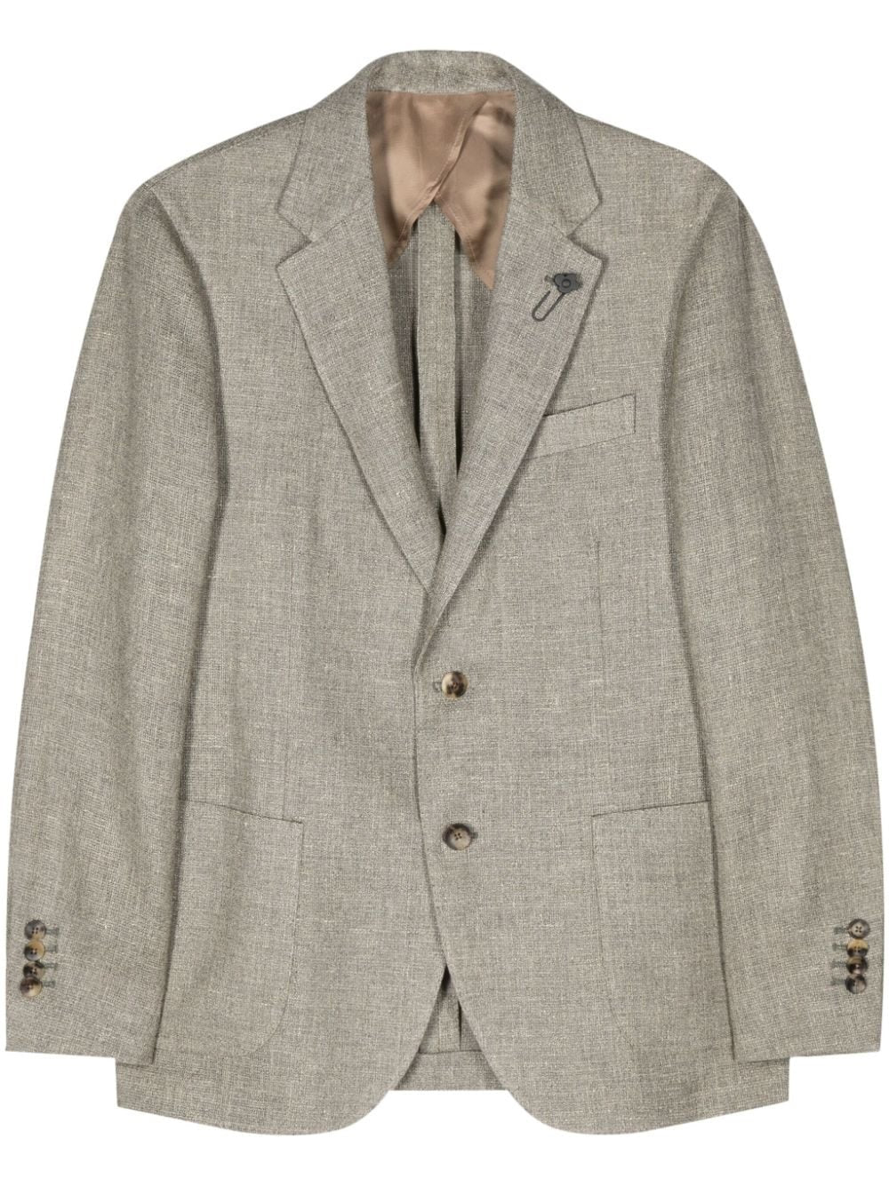 LARDINI Luxe Linen-Wool Blend Jacket for Men