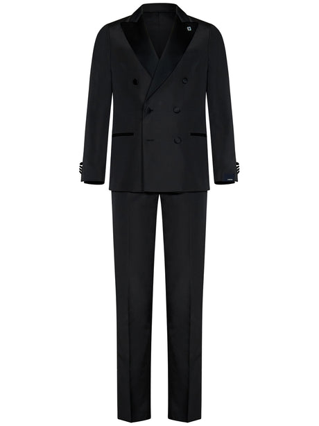 LARDINI Elegant Double-Breasted Tuxedo Suit for Men