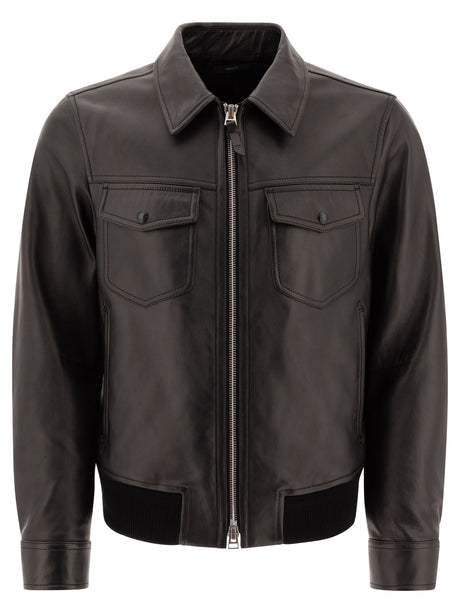 TOM FORD Men's Premium Lamb Leather Jacket - SS25 Edition