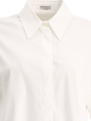 BRUNELLO CUCINELLI Women's Band-Collar Mini Shirt