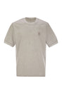 BRUNELLO CUCINELLI Cotton T-Shirt with Printed Logo