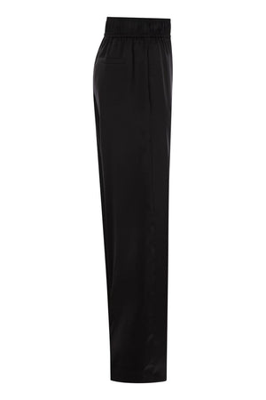 BRUNELLO CUCINELLI Stretch Silk Satin Track Trousers for Women