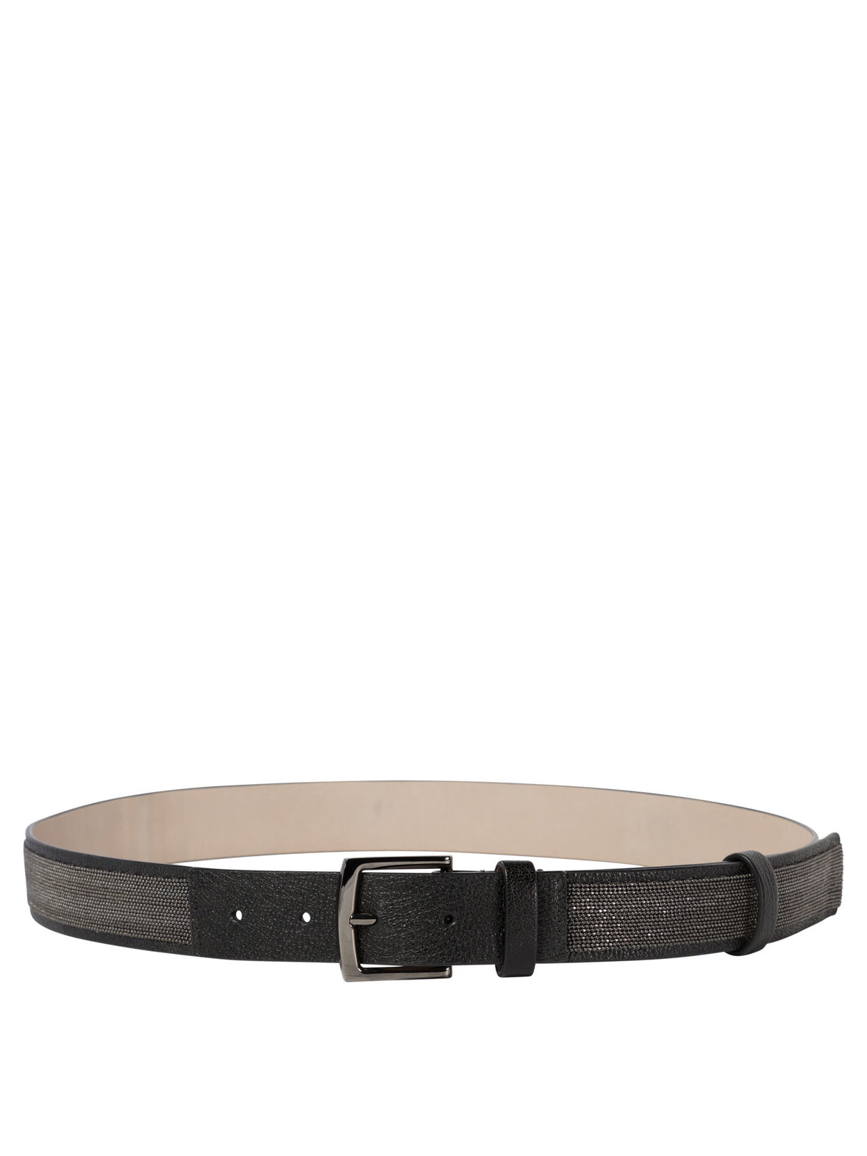 BRUNELLO CUCINELLI Grained Leather Precious Belt - 3 cm Wide