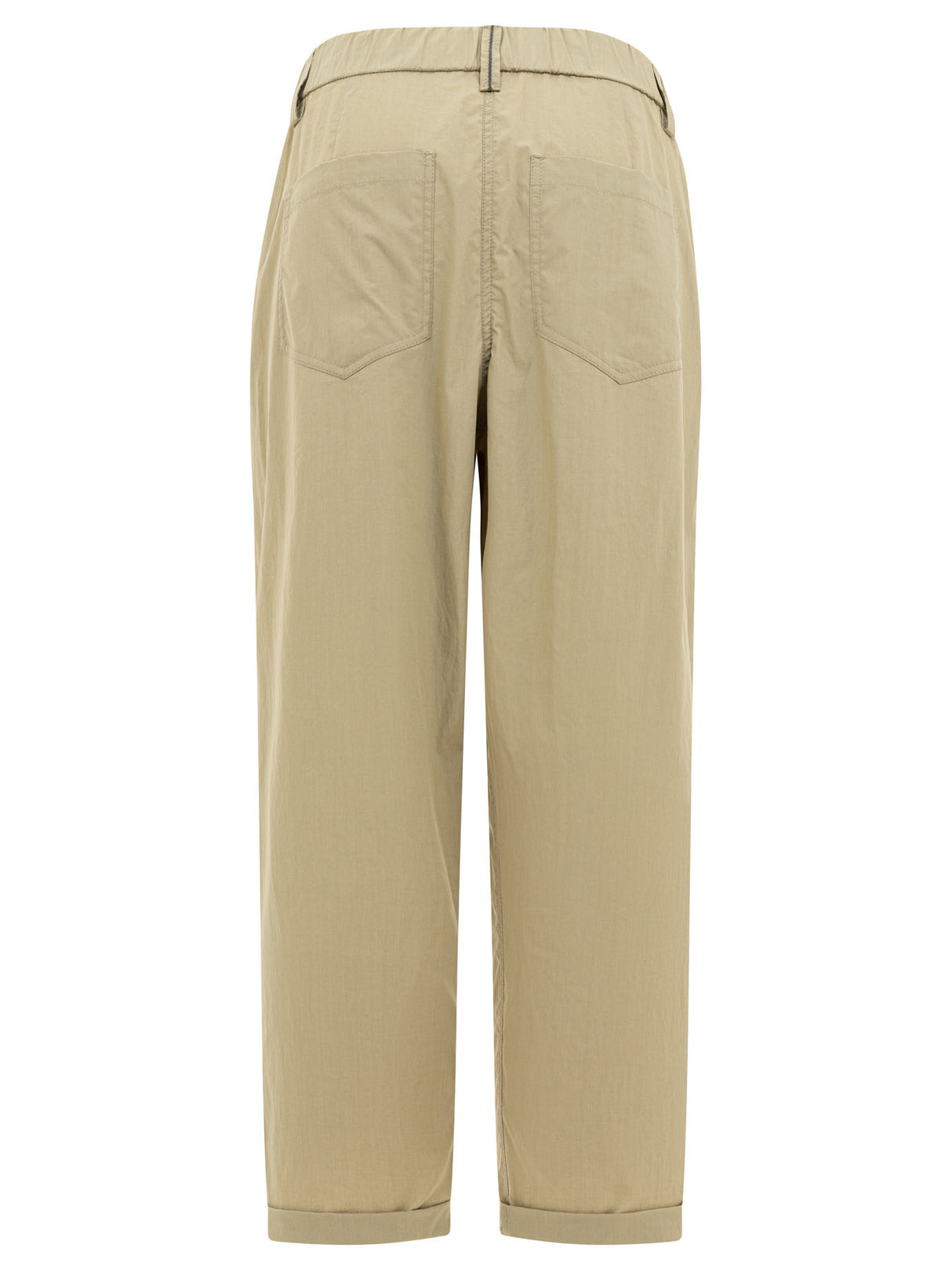 BRUNELLO CUCINELLI Essential Cotton Poplin Trousers for Women - SS25