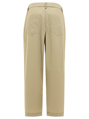 BRUNELLO CUCINELLI Essential Cotton Poplin Trousers for Women - SS25