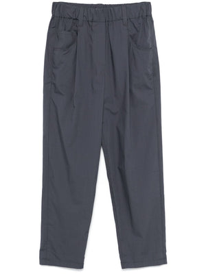 BRUNELLO CUCINELLI Classic Women's Cotton Trousers with Elasticated Waistband