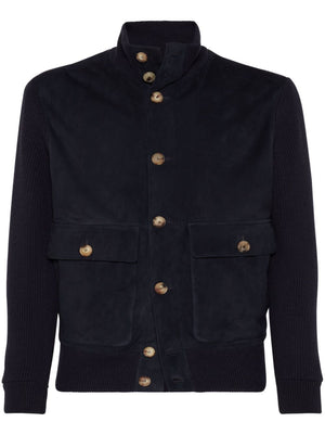 BRUNELLO CUCINELLI Leather Bomber Jacket