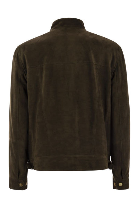 BRUNELLO CUCINELLI Men's Suede Zipped Jacket