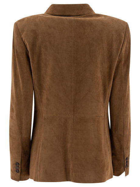 BRUNELLO CUCINELLI Suede Blazer for Women - SS25 Collection