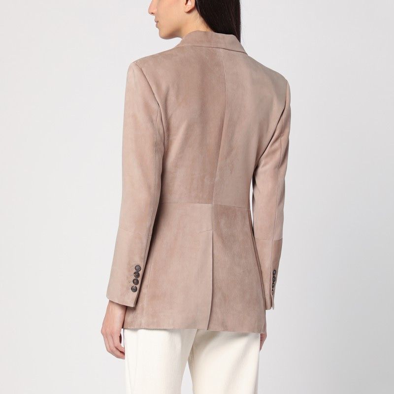 BRUNELLO CUCINELLI シックなベージュスエードジャケット - FW24