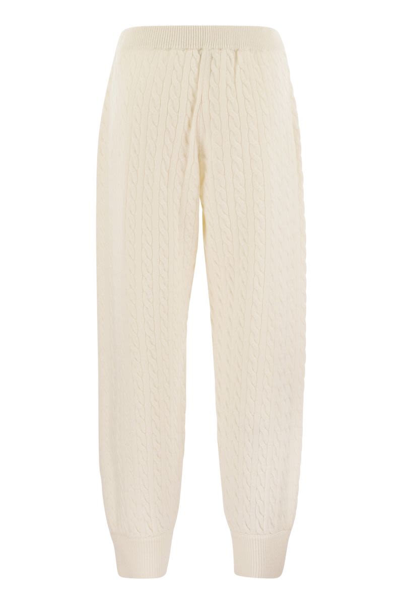 BRUNELLO CUCINELLI Cozy Cashmere Cable Knit Trousers for Women - FW24