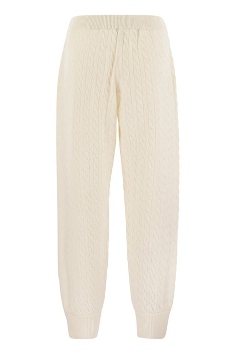 BRUNELLO CUCINELLI Cozy Cashmere Cable Knit Trousers for Women - FW24