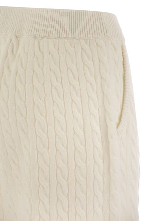 BRUNELLO CUCINELLI Cozy Cashmere Cable Knit Trousers for Women - FW24