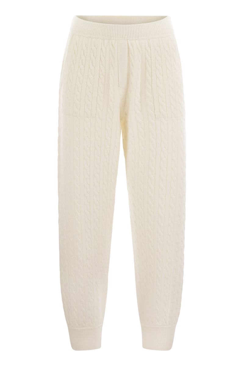 BRUNELLO CUCINELLI Cozy Cashmere Cable Knit Trousers for Women - FW24