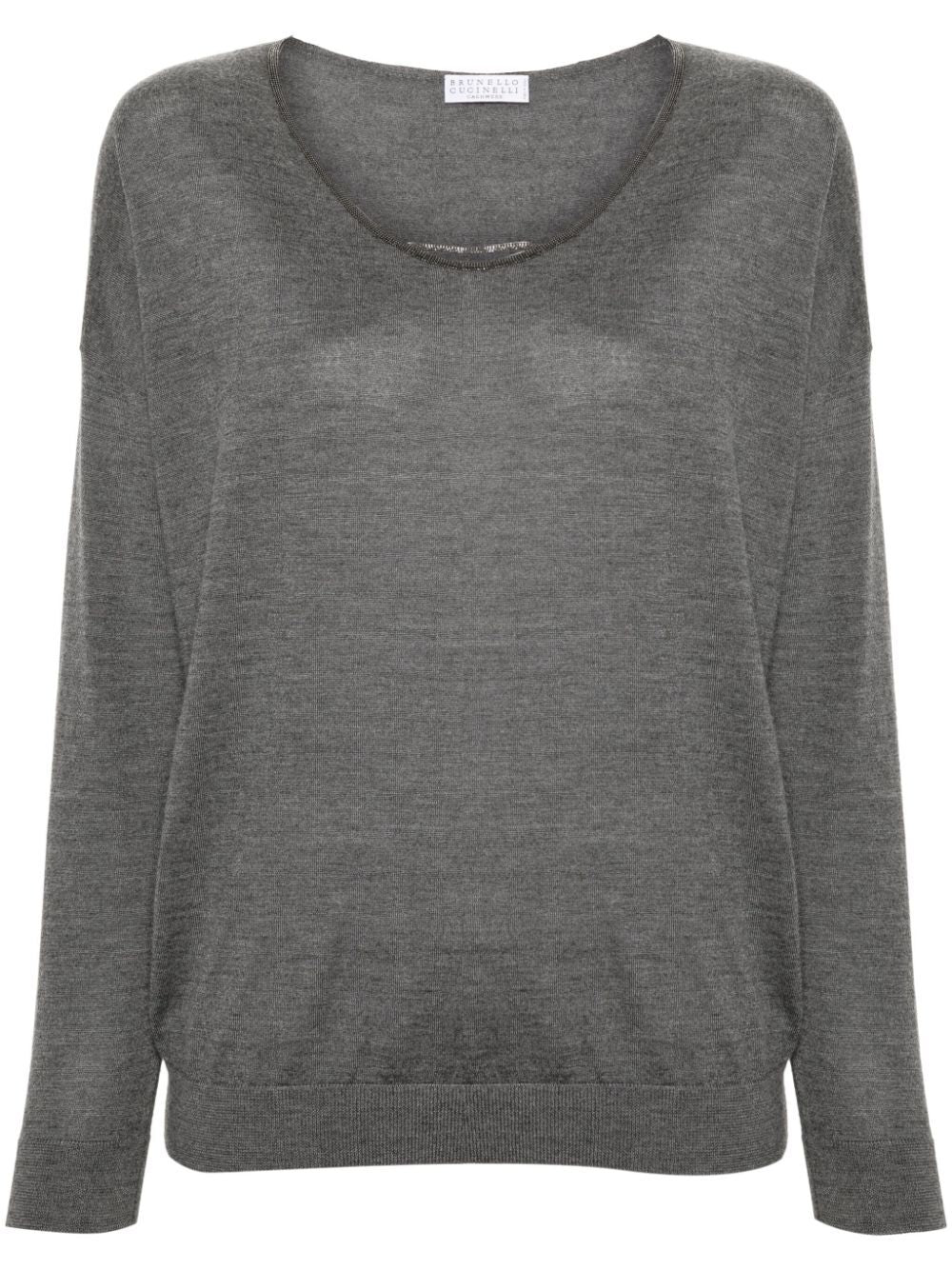 BRUNELLO CUCINELLI Elegant V-Neck Cashmere Blend Jumper