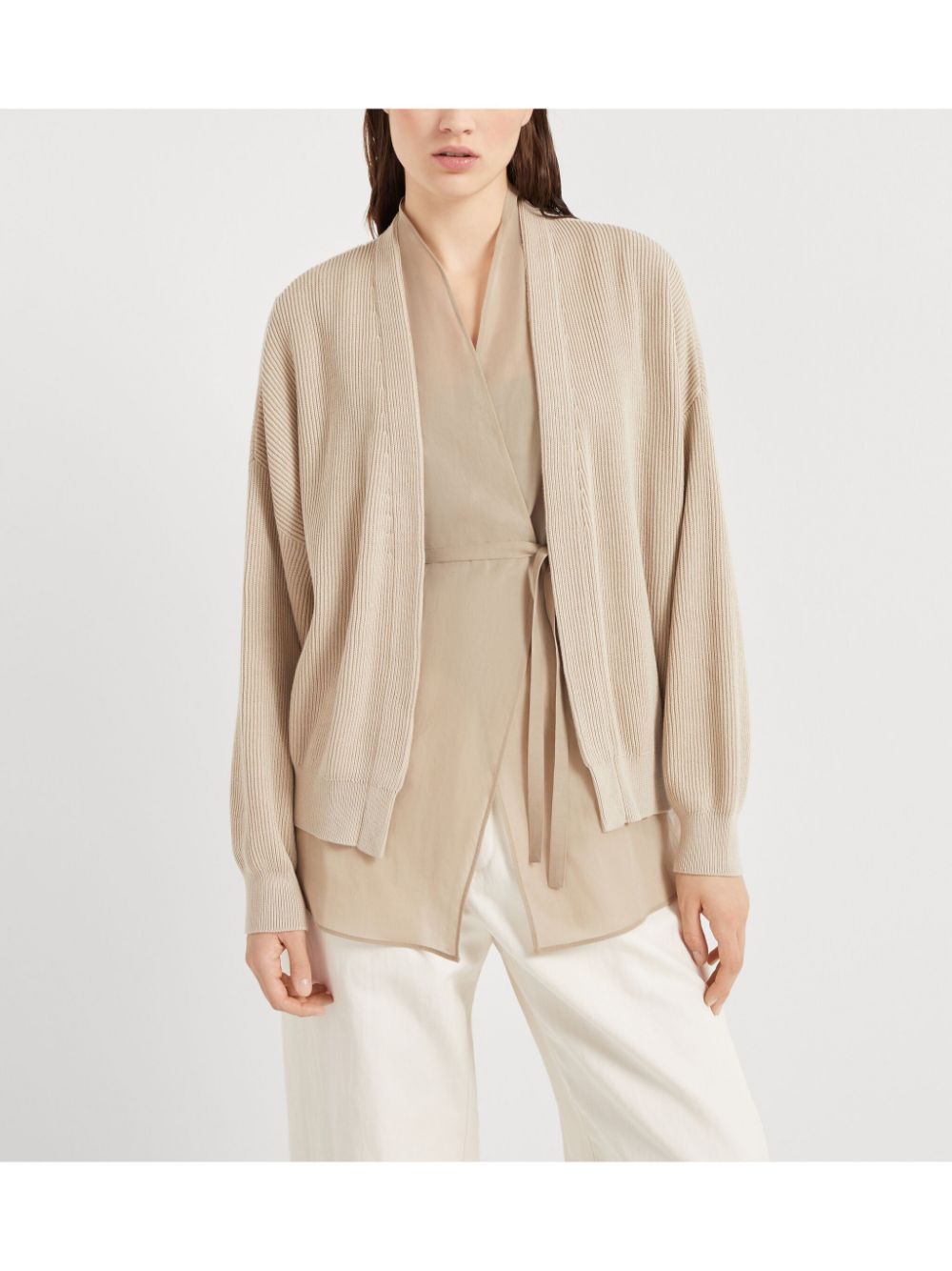 BRUNELLO CUCINELLI Women’s Front Tie Cotton Cardigan - SS25