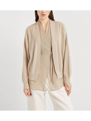 BRUNELLO CUCINELLI Women’s Front Tie Cotton Cardigan - SS25