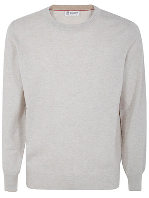 BRUNELLO CUCINELLI Men's Luxurious Crew Neck Sweater