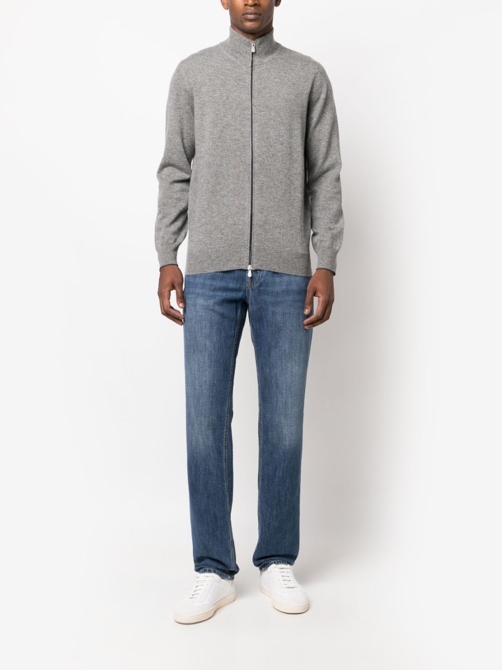 BRUNELLO CUCINELLI Cashmere Zipped Cardigan for Men - FW24 Collection