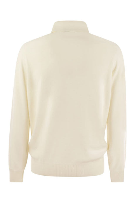 BRUNELLO CUCINELLI Men's Cashmere Polo Neck Sweater