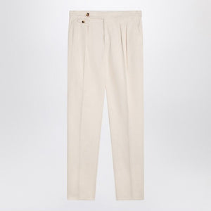 BRUNELLO CUCINELLI Pleated White Trousers