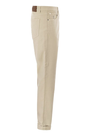 BRUNELLO CUCINELLI Men's Traditional Fit Light Comfort-Dyed Denim Trousers - SS24