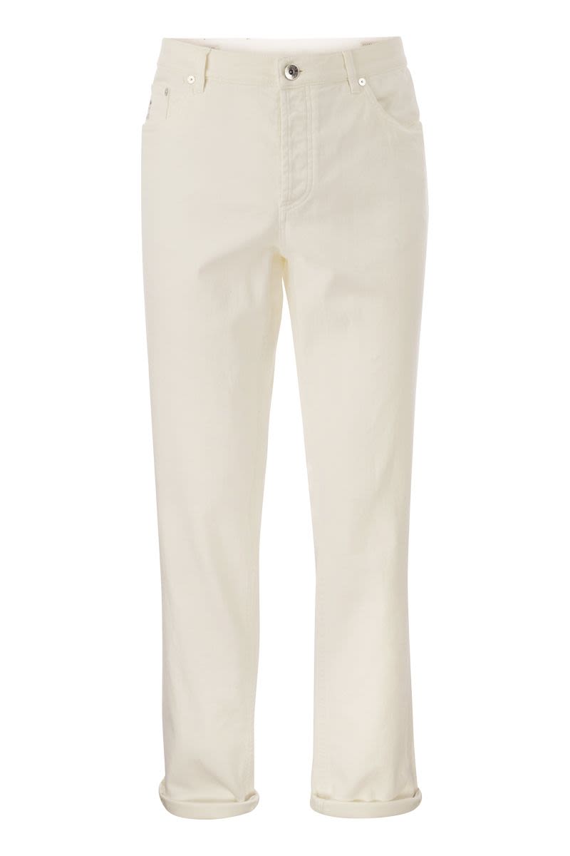 BRUNELLO CUCINELLI Men's Traditional Fit Light Comfort-Dyed Denim Trousers - SS24