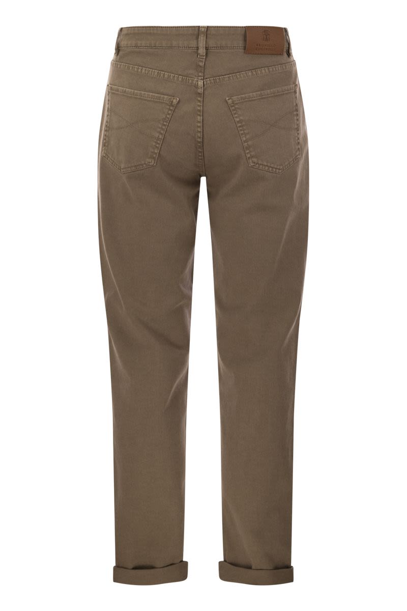 BRUNELLO CUCINELLI Men's Traditional Fit Light Comfort-Dyed Denim Trousers - SS24